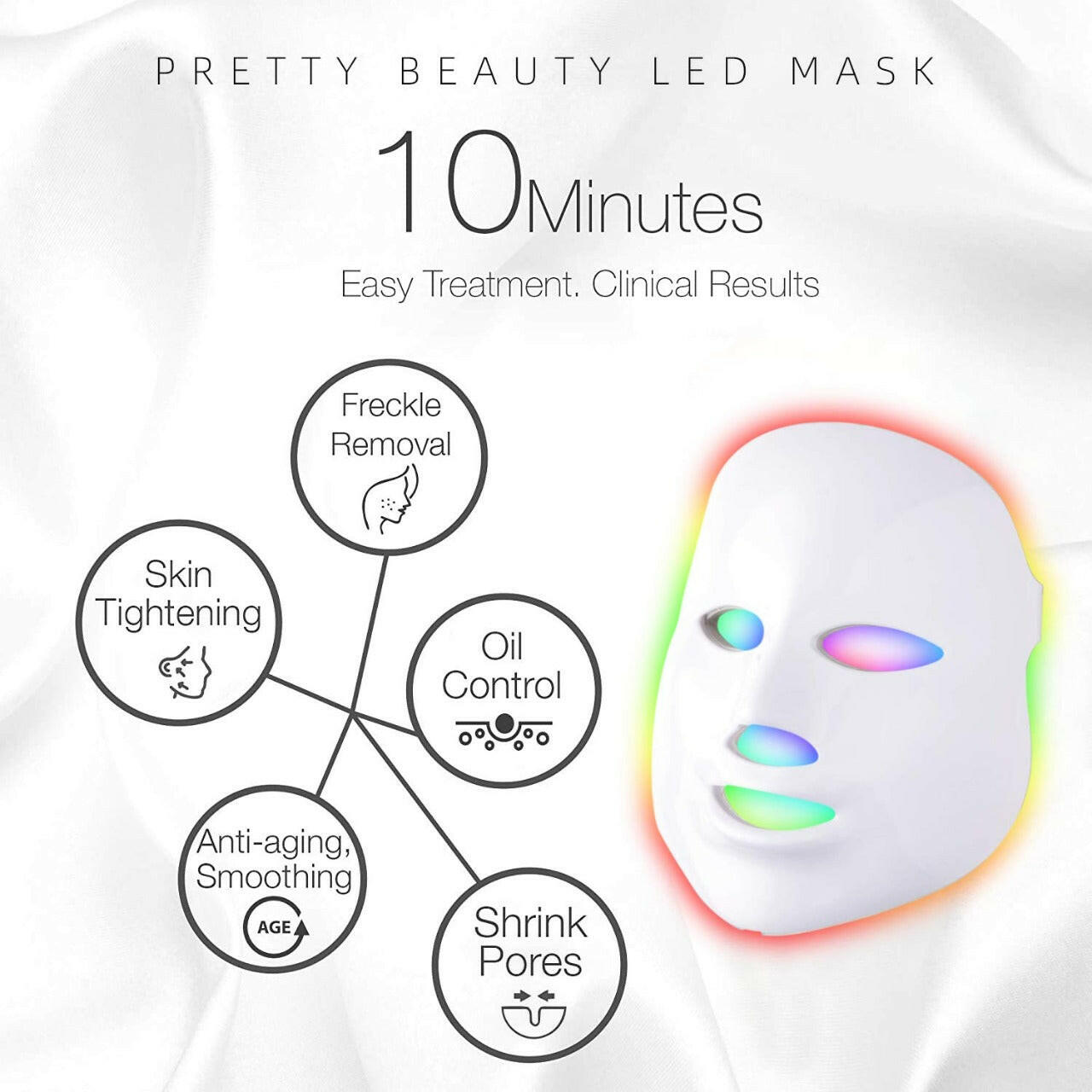 LED FACE MASK FOR LIGHT THERAPY 7 Color LED Mask Photon Light Skin